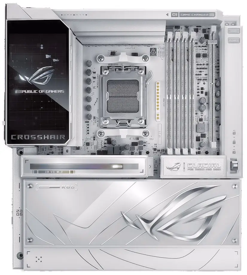 Montaje Placa Base ASUS ROG CROSSHAIR X870E GLACIAL Húmera Húmera PC - Montaje Placa Base ASUS ROG CROSSHAIR X870E GLACIAL Húmera